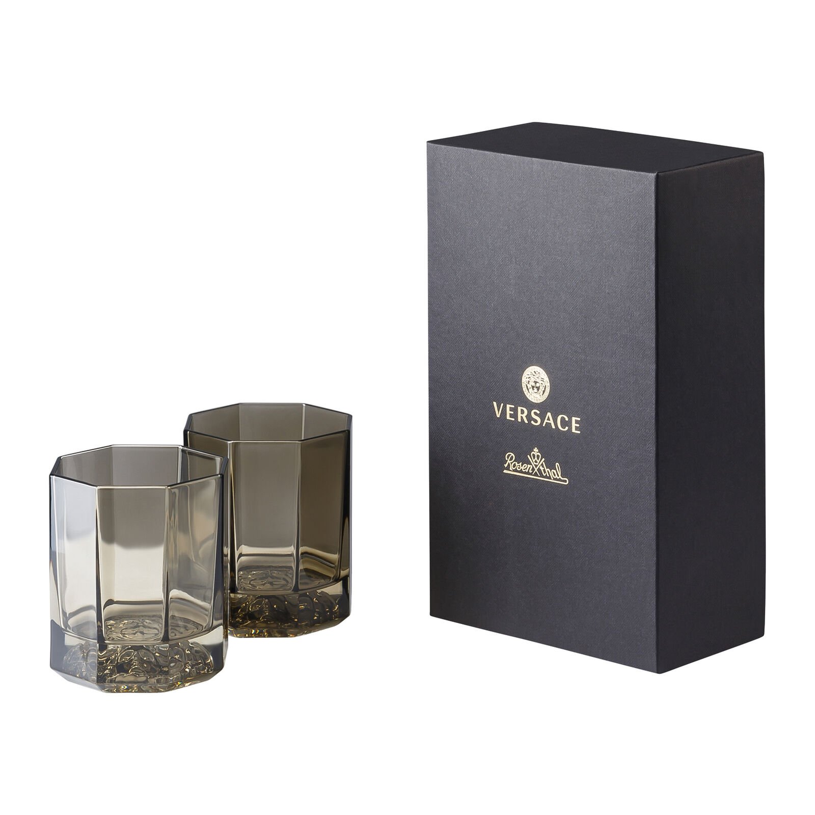 مجموعة من 2 كوب كريستال Versace Medusa Lumiere HAZE - Image 1