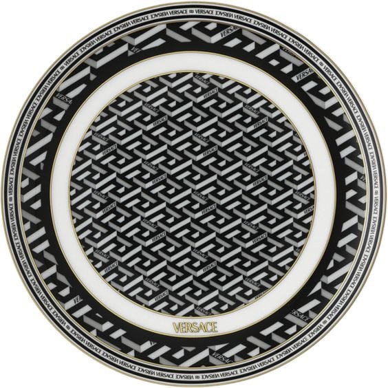 La Greca Signature Black-Bread Plate 17 cm - Versacee - Image 1
