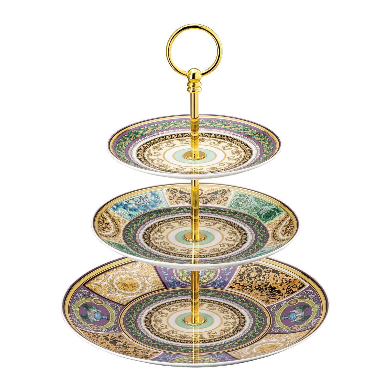 Barocco Mosaic - Etagere 3 tiers  - Versace  طبق                                                        - صورة 2