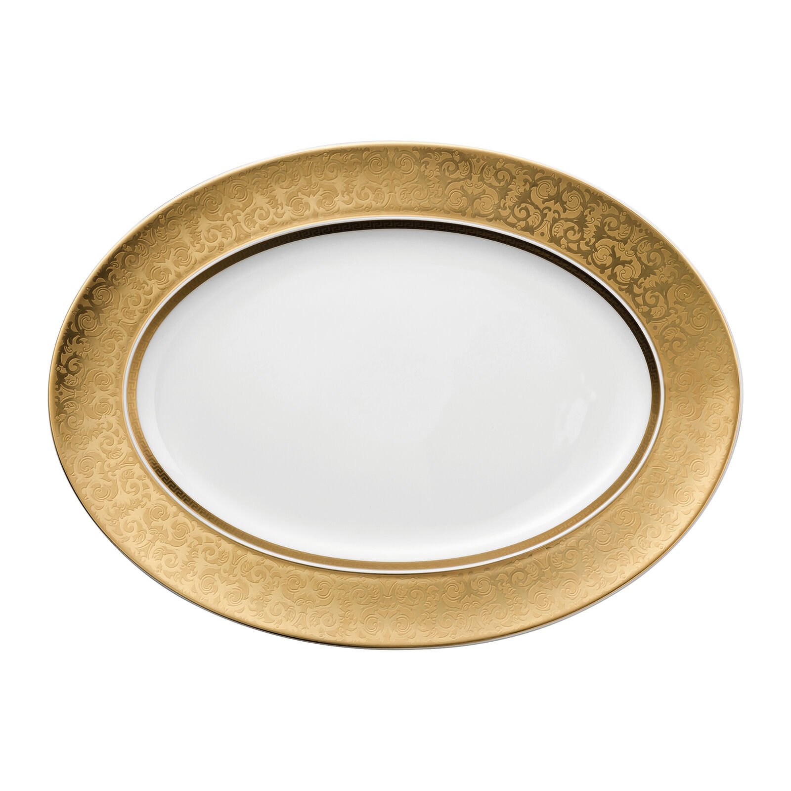 صحن تقديم ميدوسا جالا جولد بيضاوي مقاس 40 سم - Medusa Gala Gold Oval Platter 40 cm - صورة 1