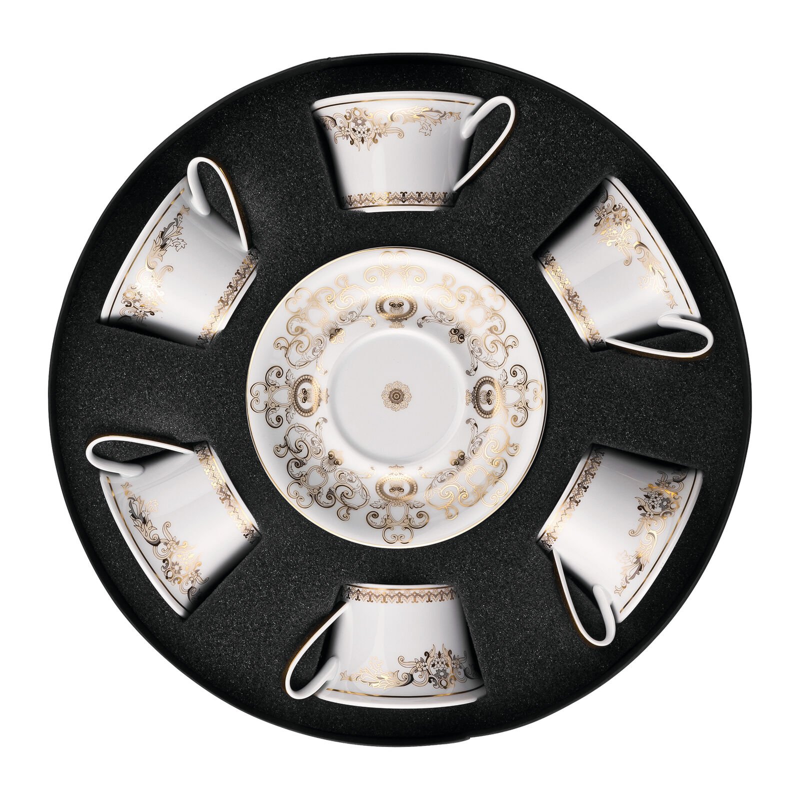 طقم أكواب الشاي من 6 قطع بتصميم ميدوسا جالا - Medusa Gala Set with 6 tea cups & saucers - صورة 1
