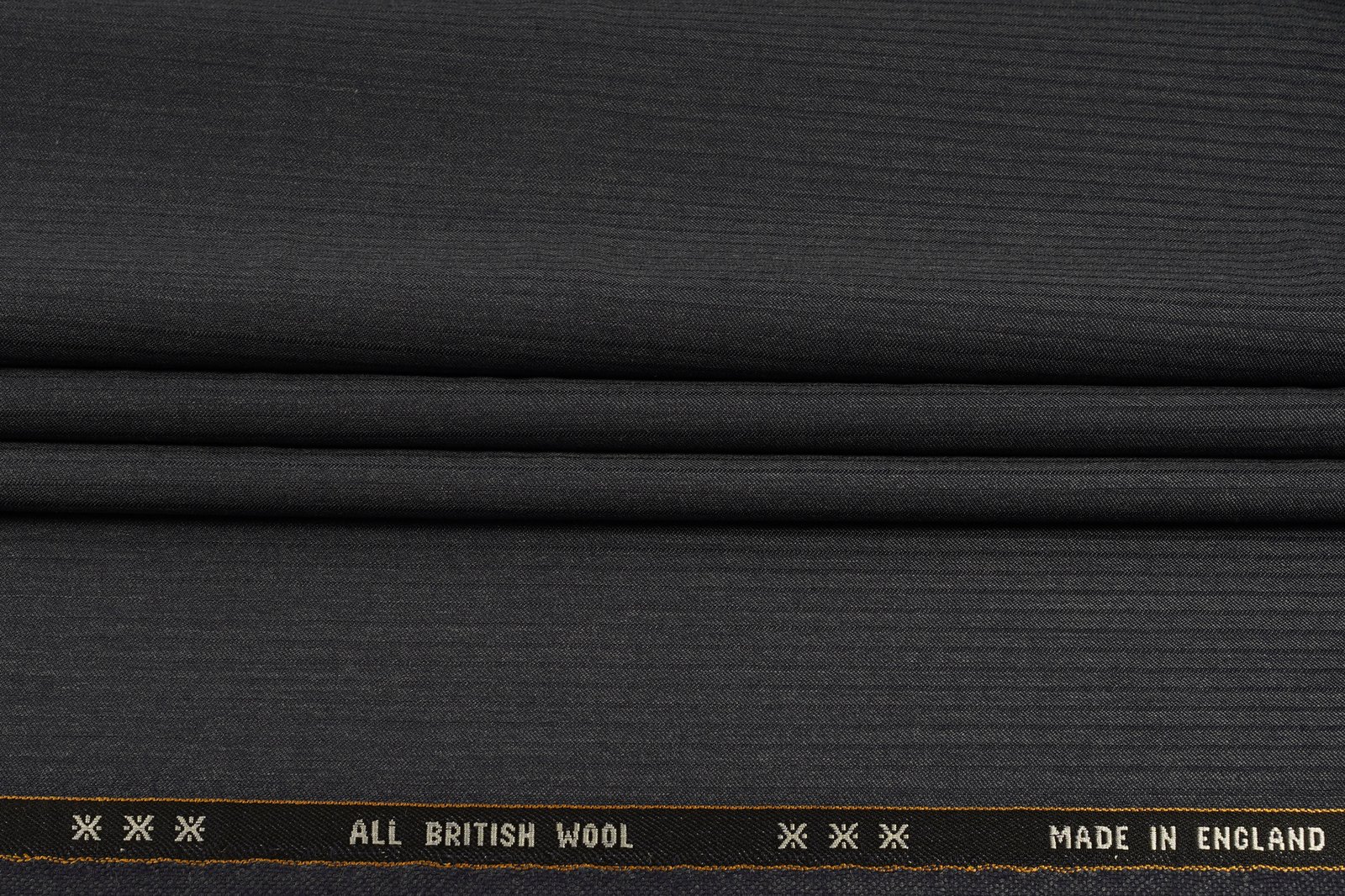 قماش انجليزي صوف 100% من شركة DORMEUIL مقلم باللون الرصاصي - صورة 1