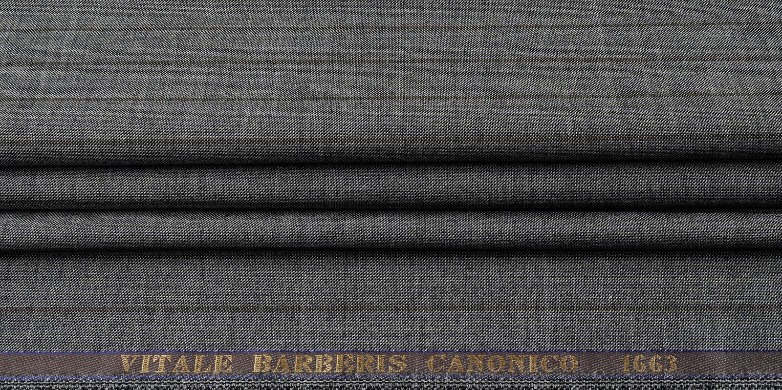 صوف إيطالي ١٠٠٪ من شركة VITALE BARBERIS S 110 باللون  الرصاصي مقلم - صورة 1
