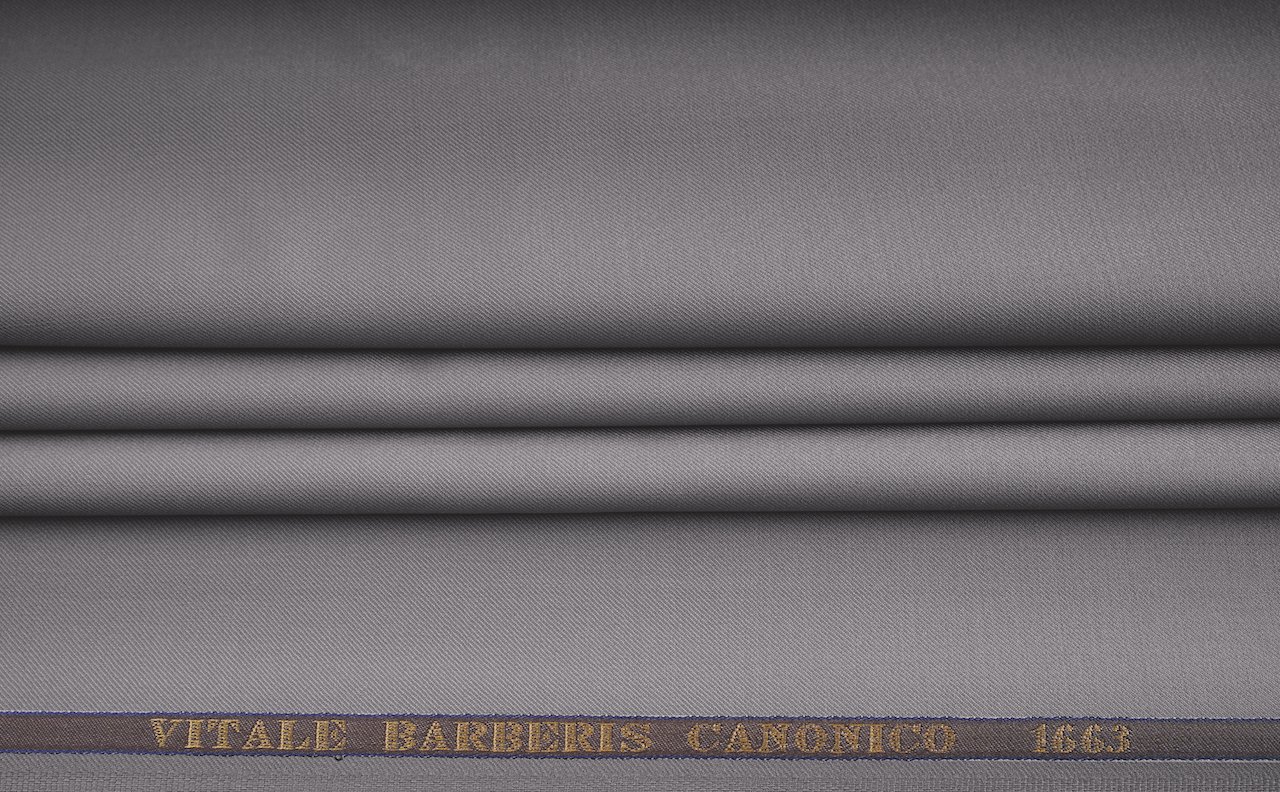 صوف إيطالي ١٠٠٪ من شركة VITALE BARBERIS S 110 الرصاصي  - صورة 1