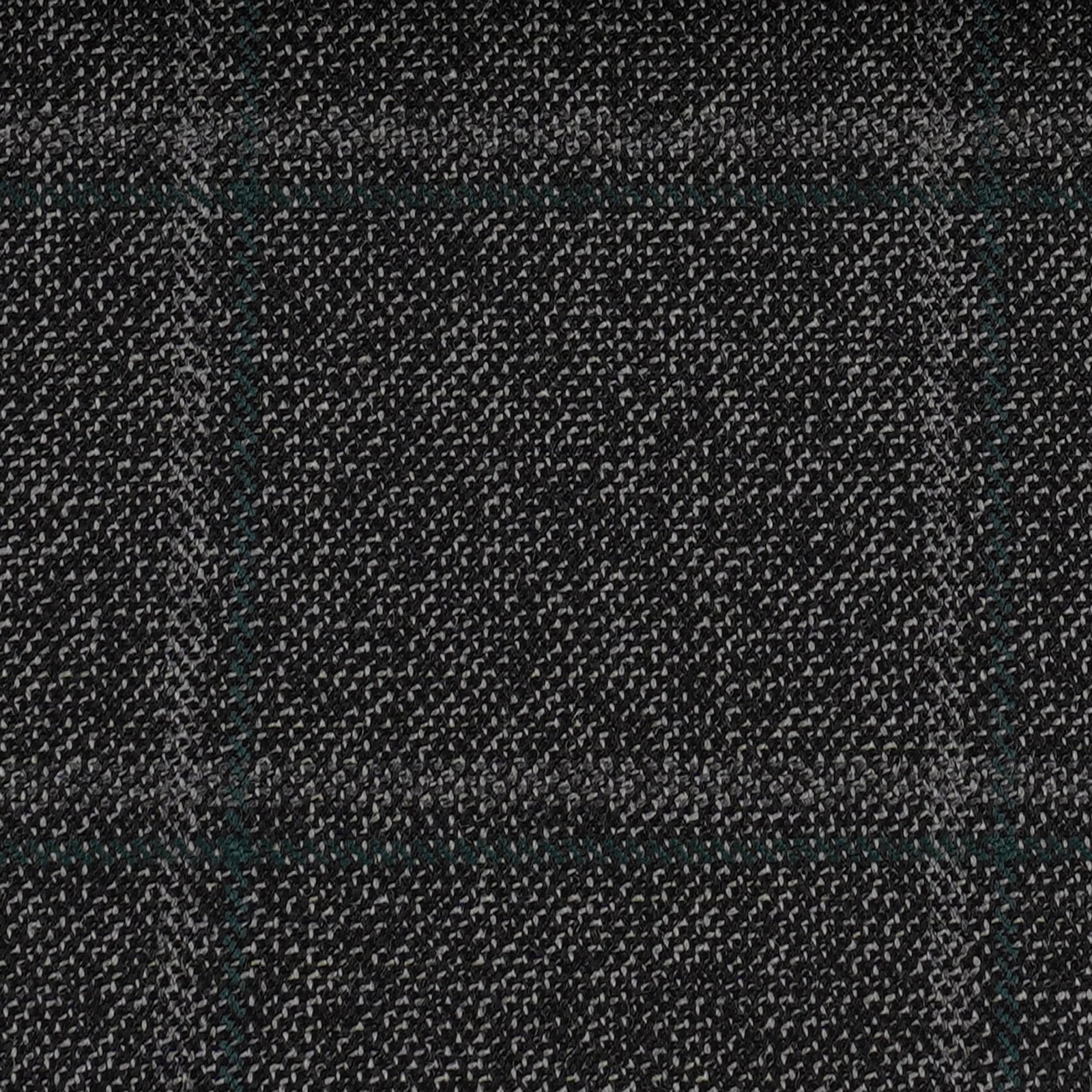 قماش انجليزي صوف 100% من شركة DORMEUIL  بتصميم خطوط مربعات باللون الرمادي ممزوج بخطوط من اللون الزيتي - صورة 2
