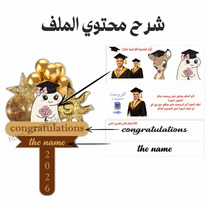 لوحة تخرج مسكة 4 - صورة 2