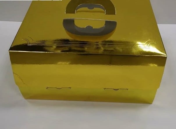 Golden cardboard cake boxes, size 60cm*60cm*20cm - Image 1