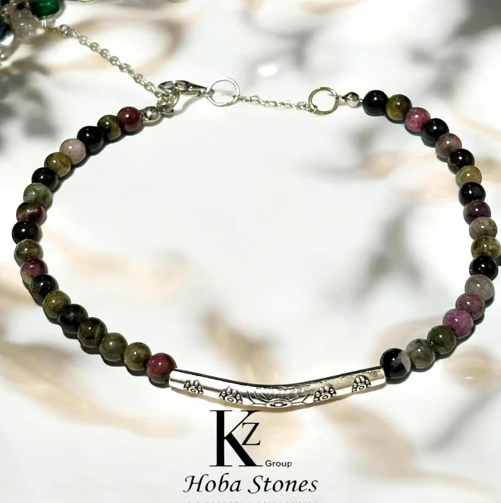 Anklet Tourmaline stone size 4mm - Image 2