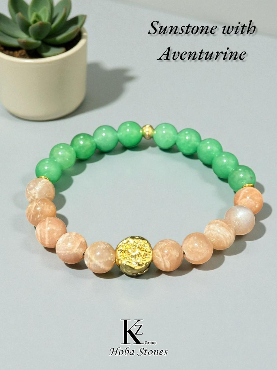 Bracelet Aventurine with Sunstone  - Image 1