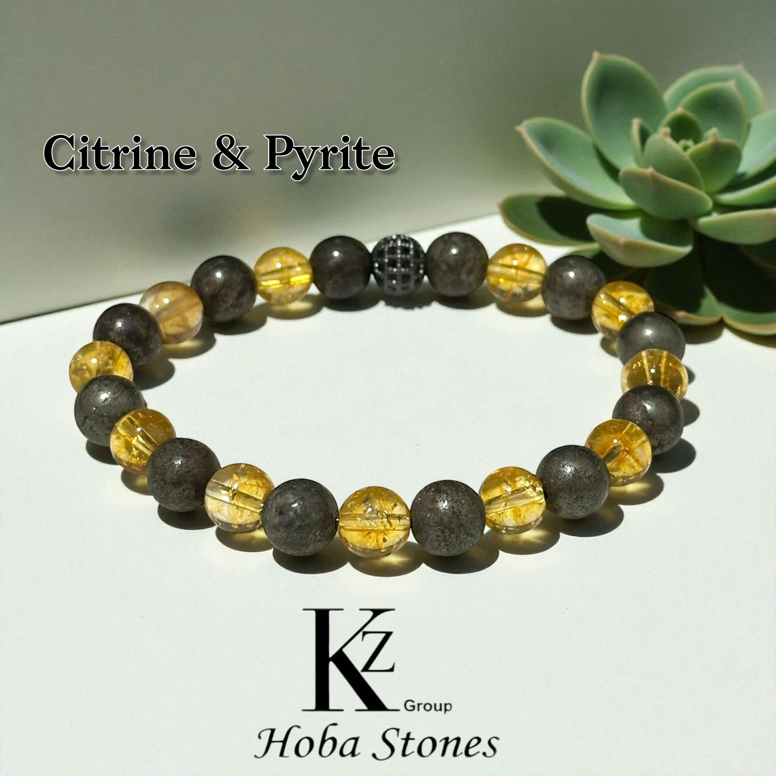 Bracelet citrine & Pyrite  - Image 3