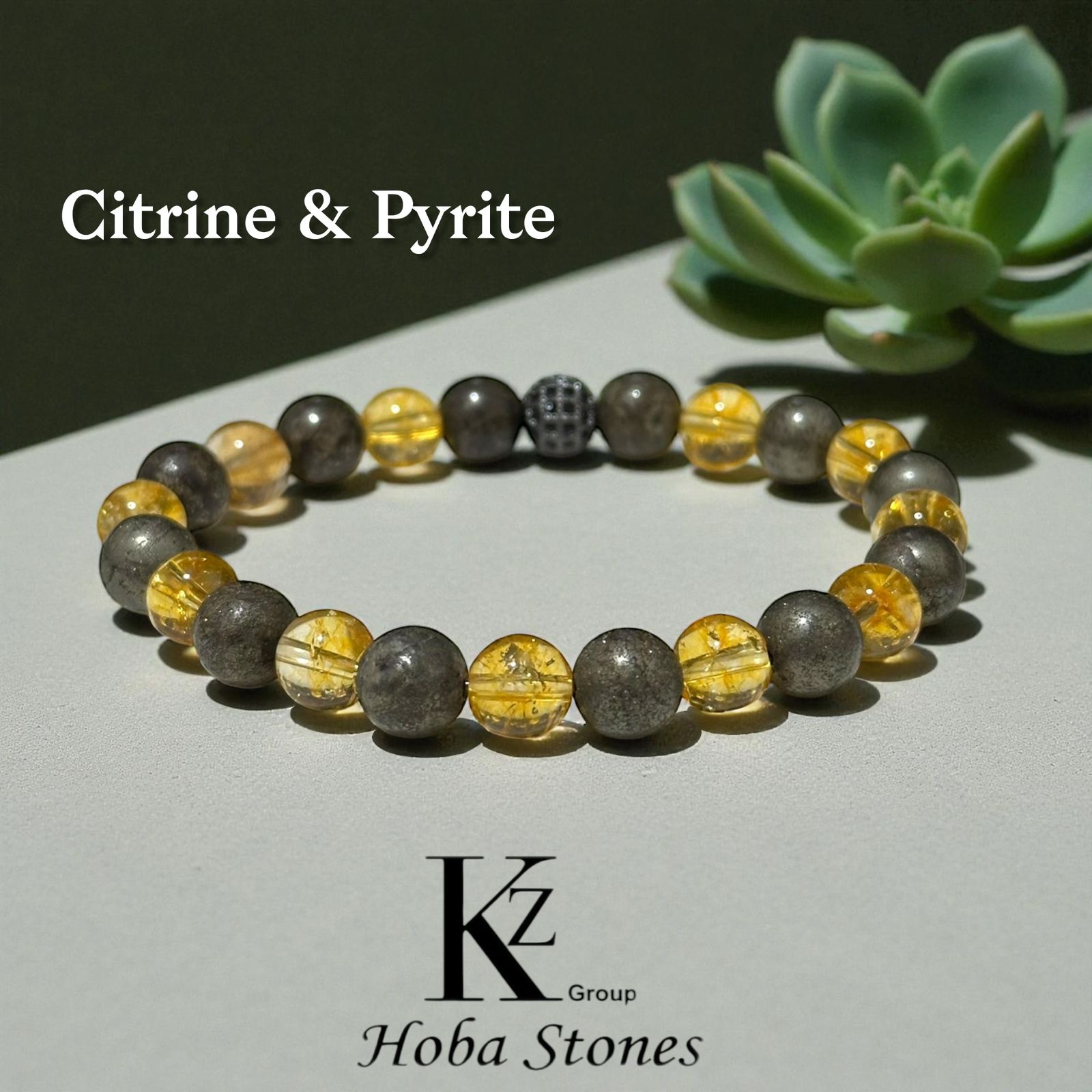 Bracelet citrine & Pyrite  - Image 2