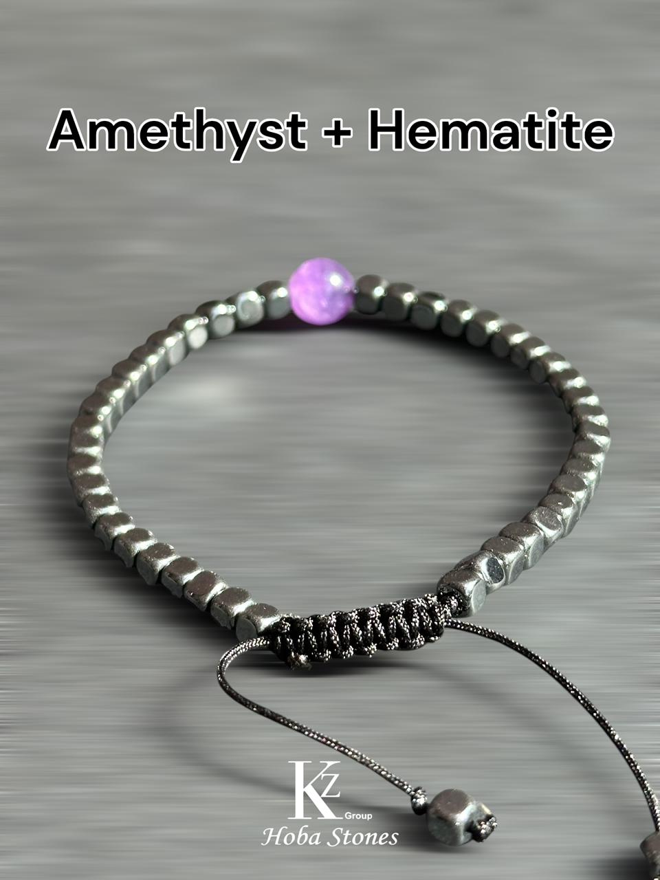 Bracelet Hematite and Amethyst  - Image 3