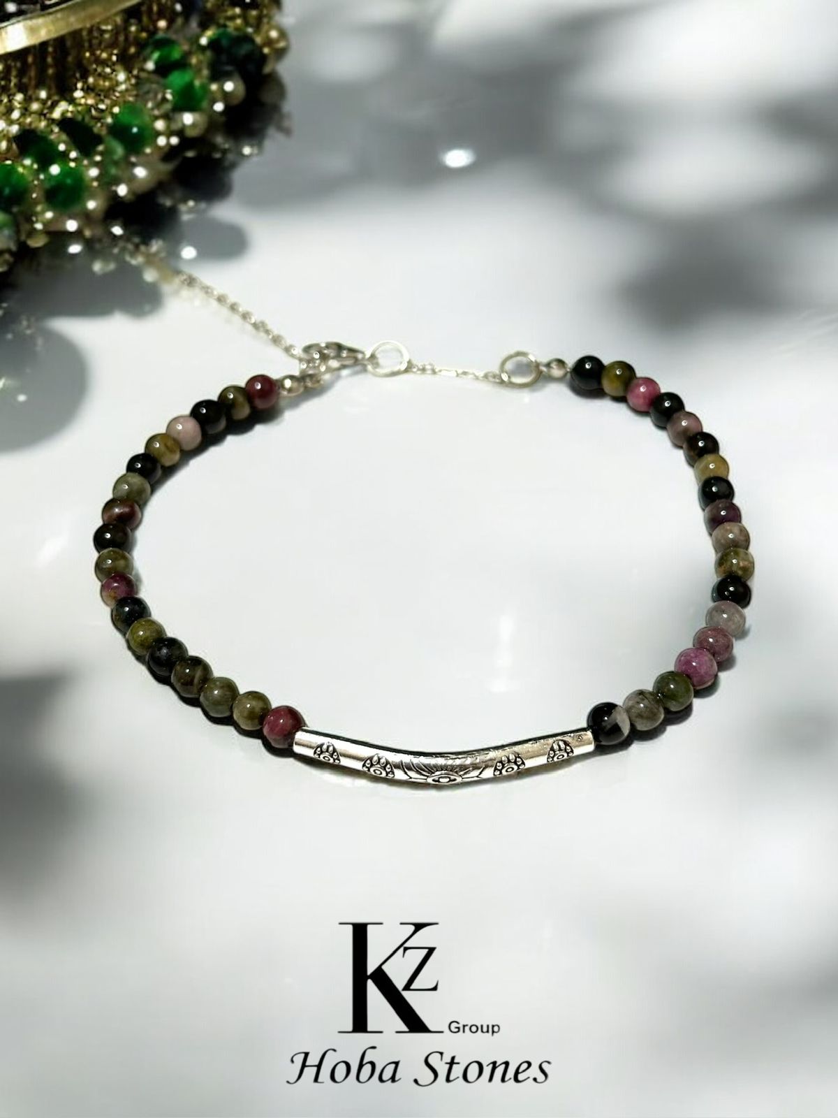 Anklet Tourmaline stone size 4mm - Image 3