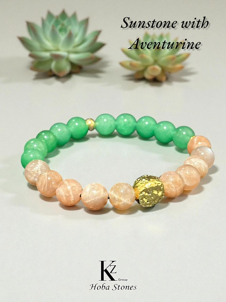 Bracelet Aventurine with Sunstone  - Image 3