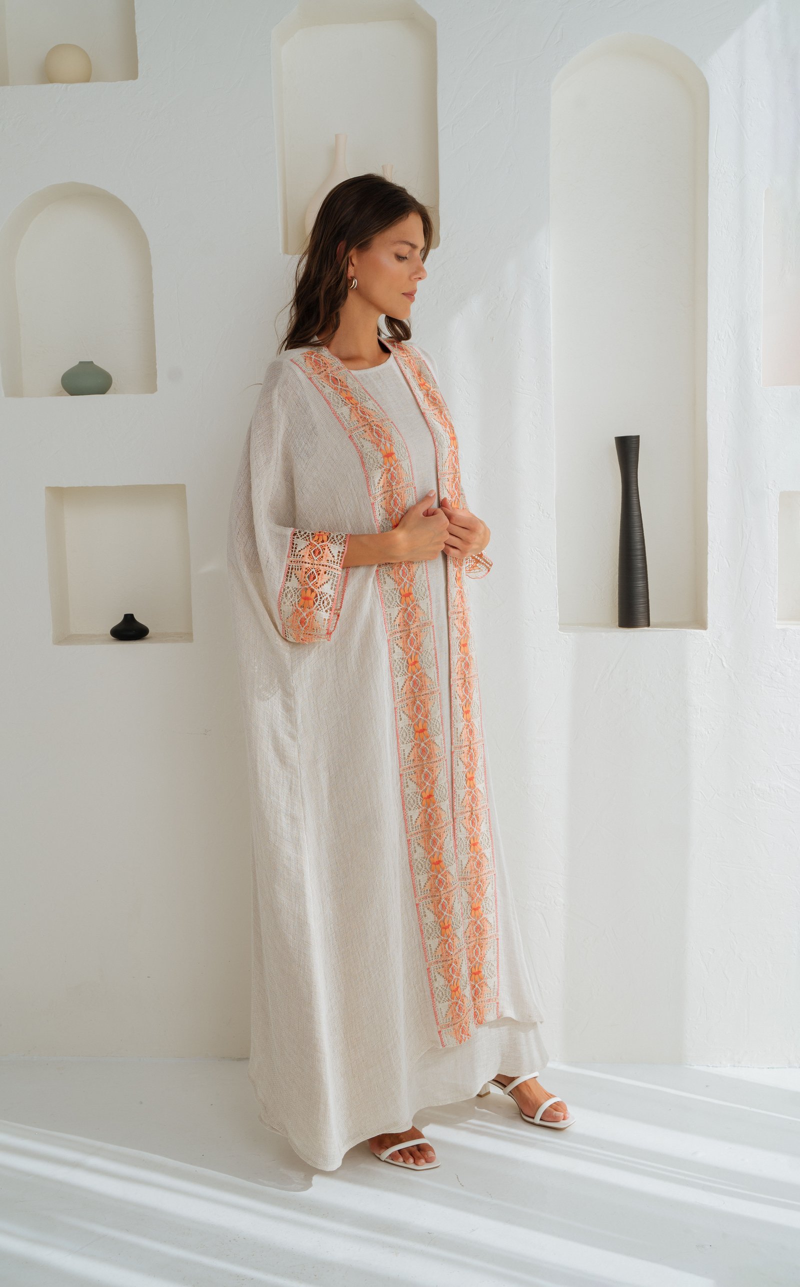 Abaya and Dress Set with Lace - Image 4