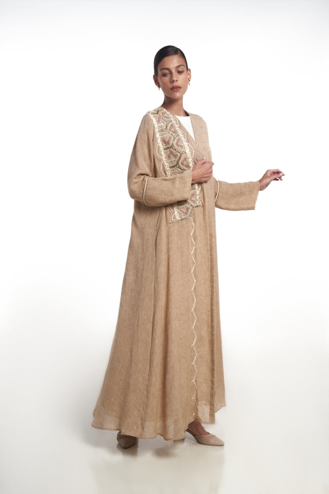Beaded and Threads Abaya - Image 1