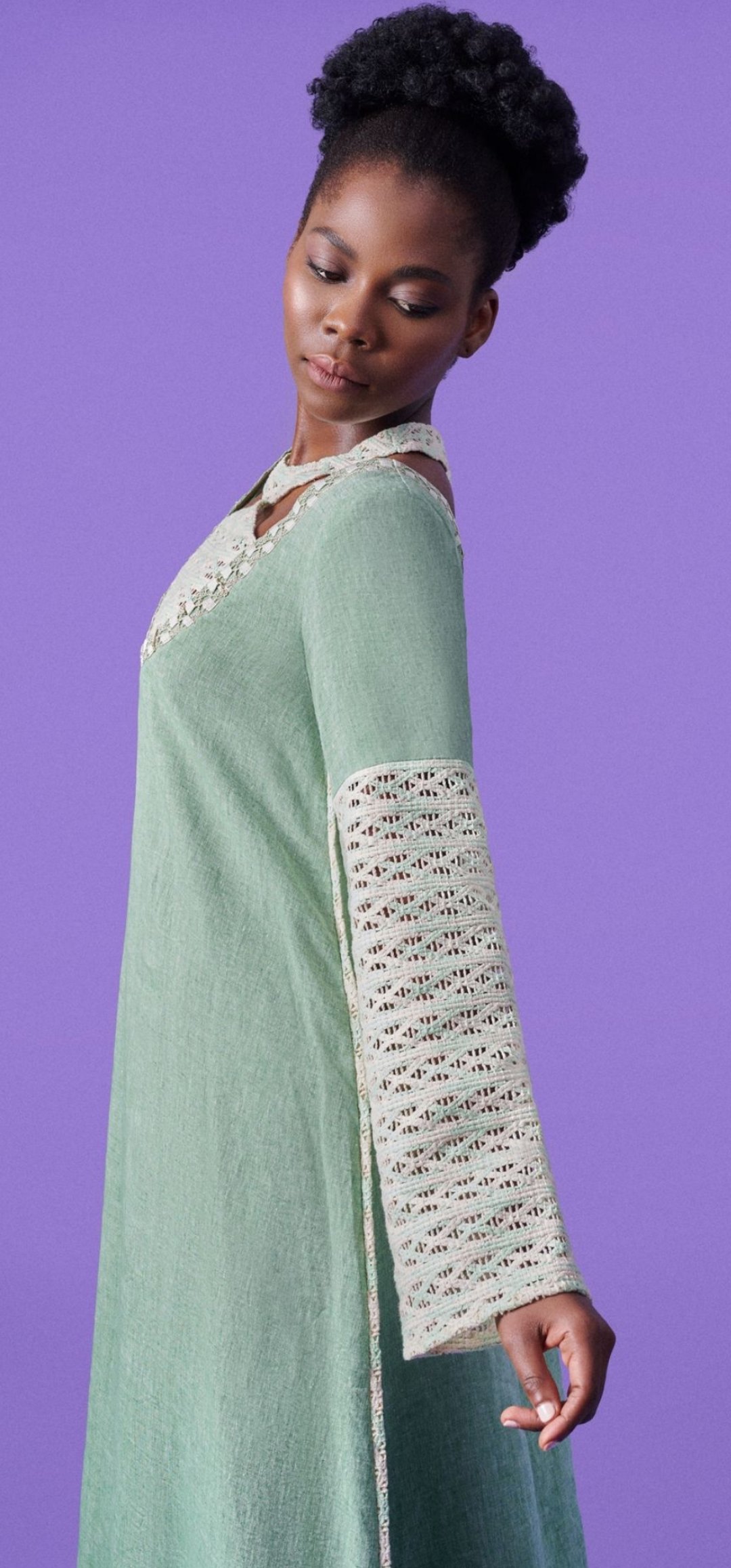  Beaded Stitch on Sleeve and Collar Thobe - Image 3