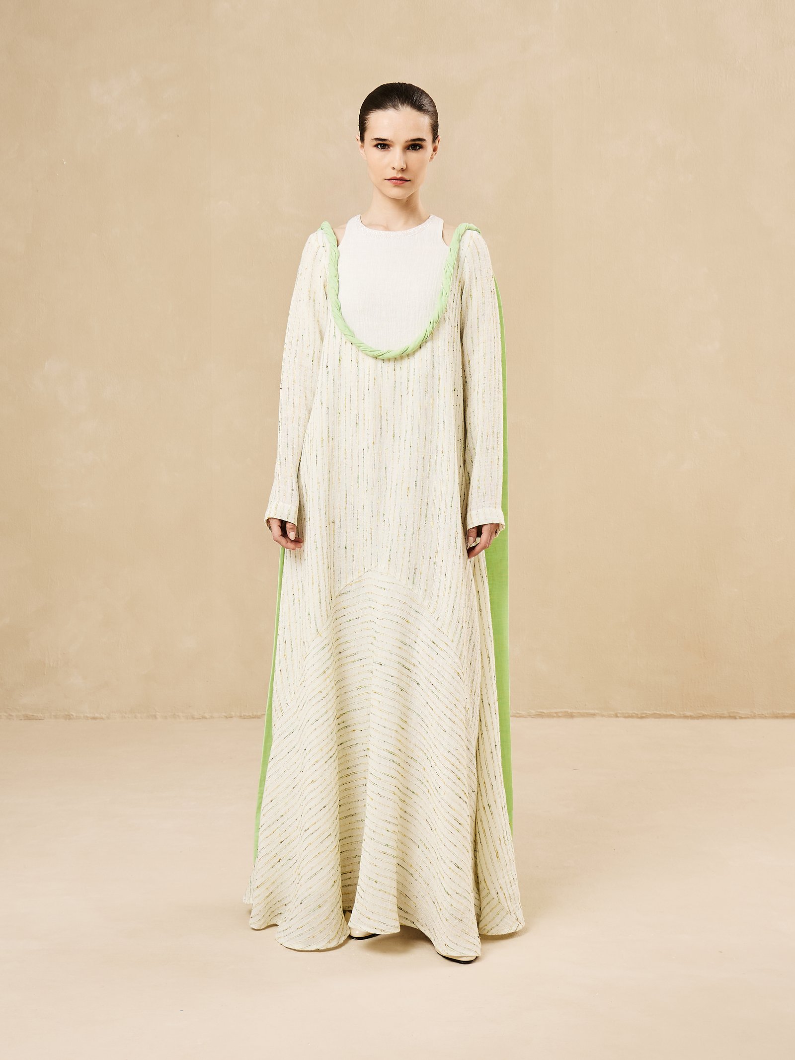 Dress with cape on back - Image 4