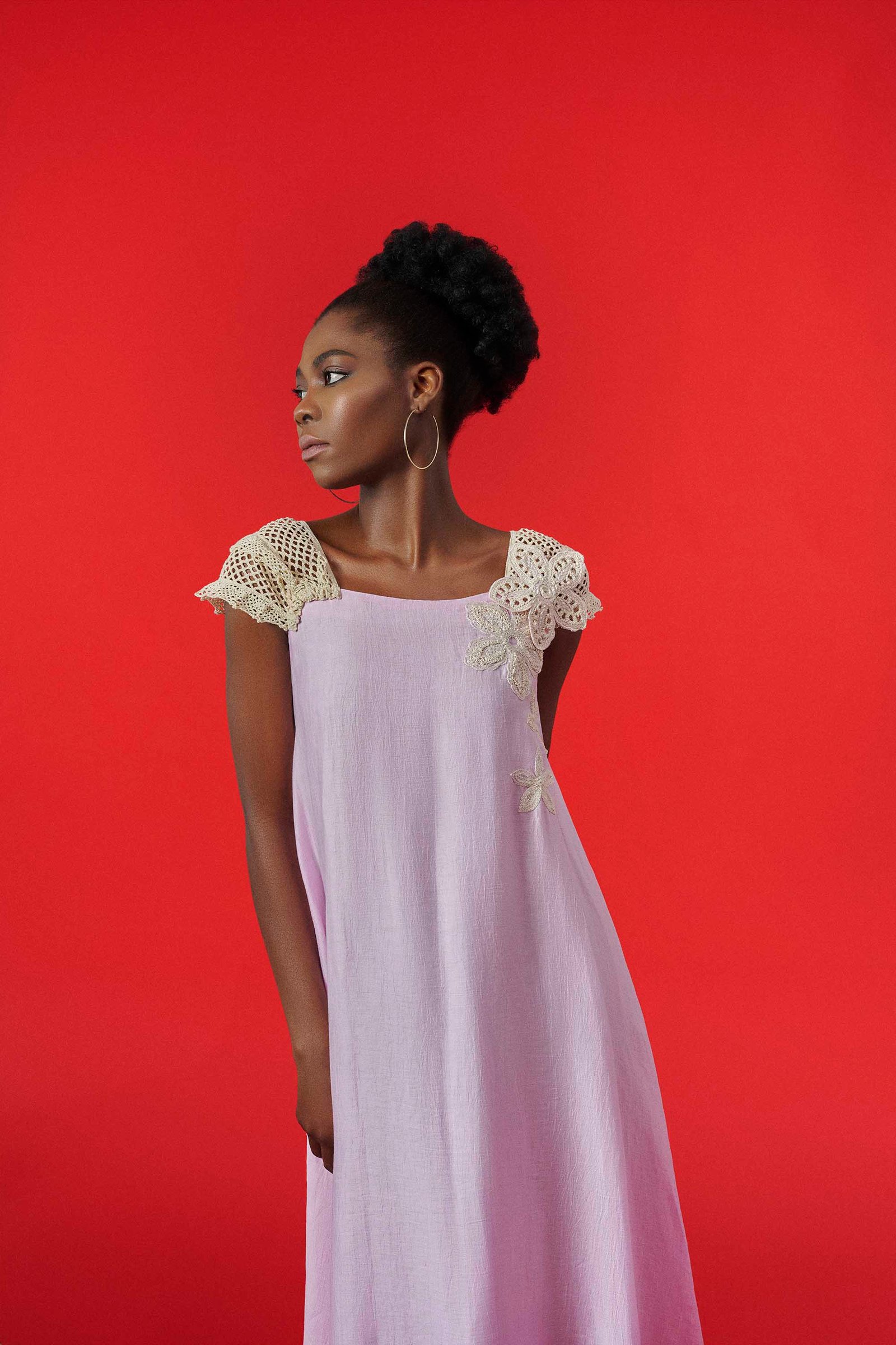 Woven stitch threads on Shoulder Dress  - Image 1