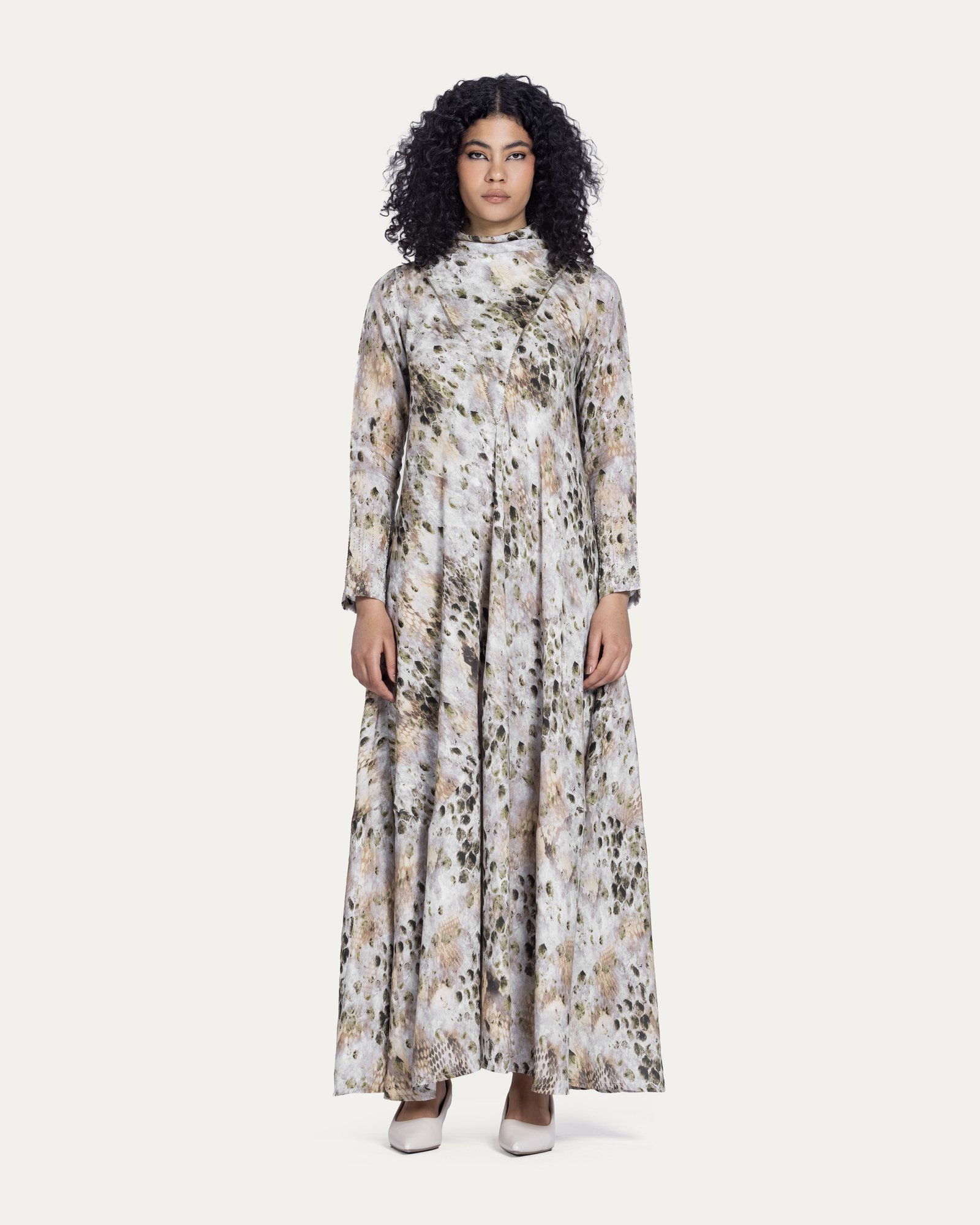 High neck printed dress - Image 2