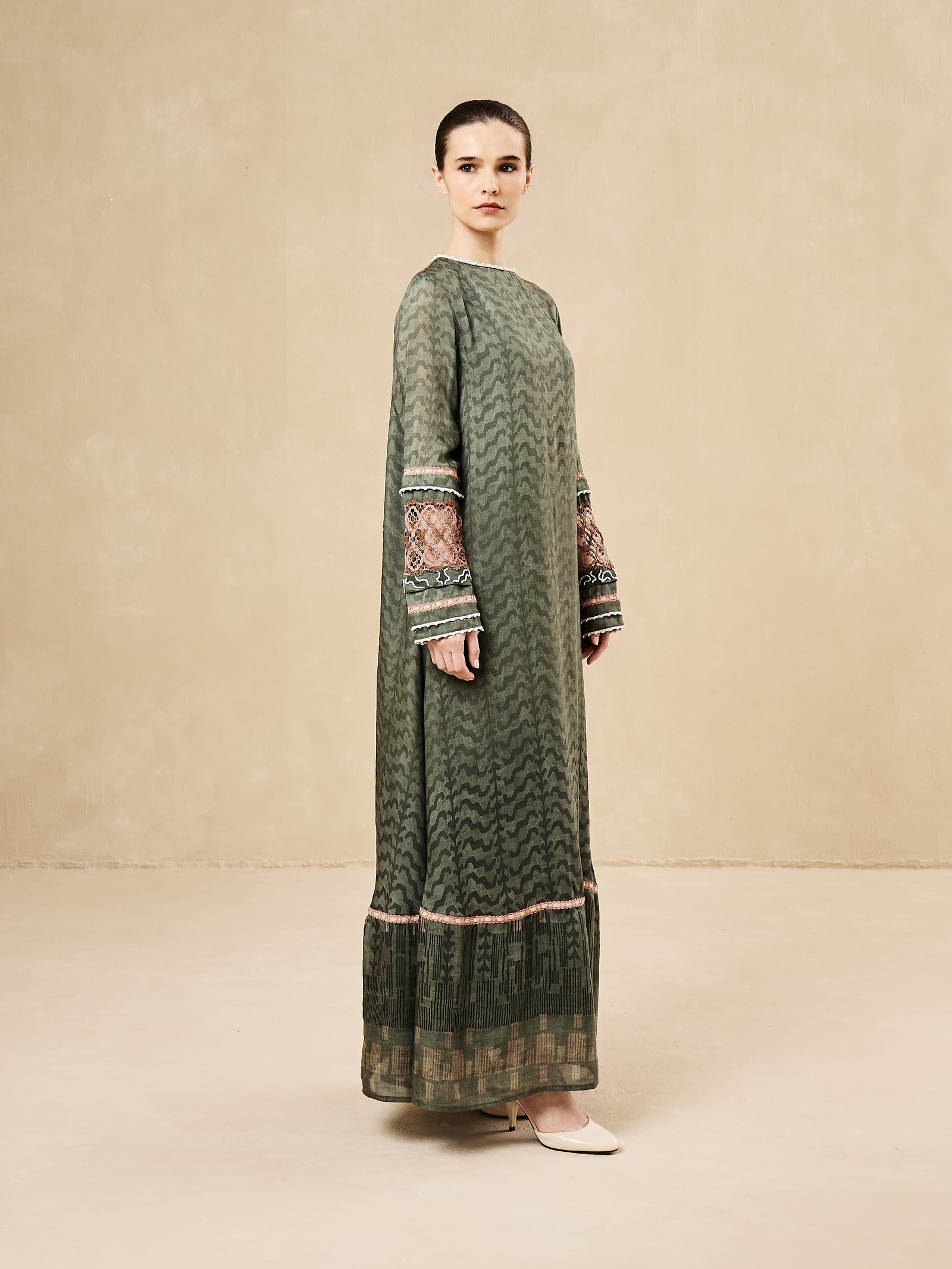 Printed long sleeve dress - Image 6
