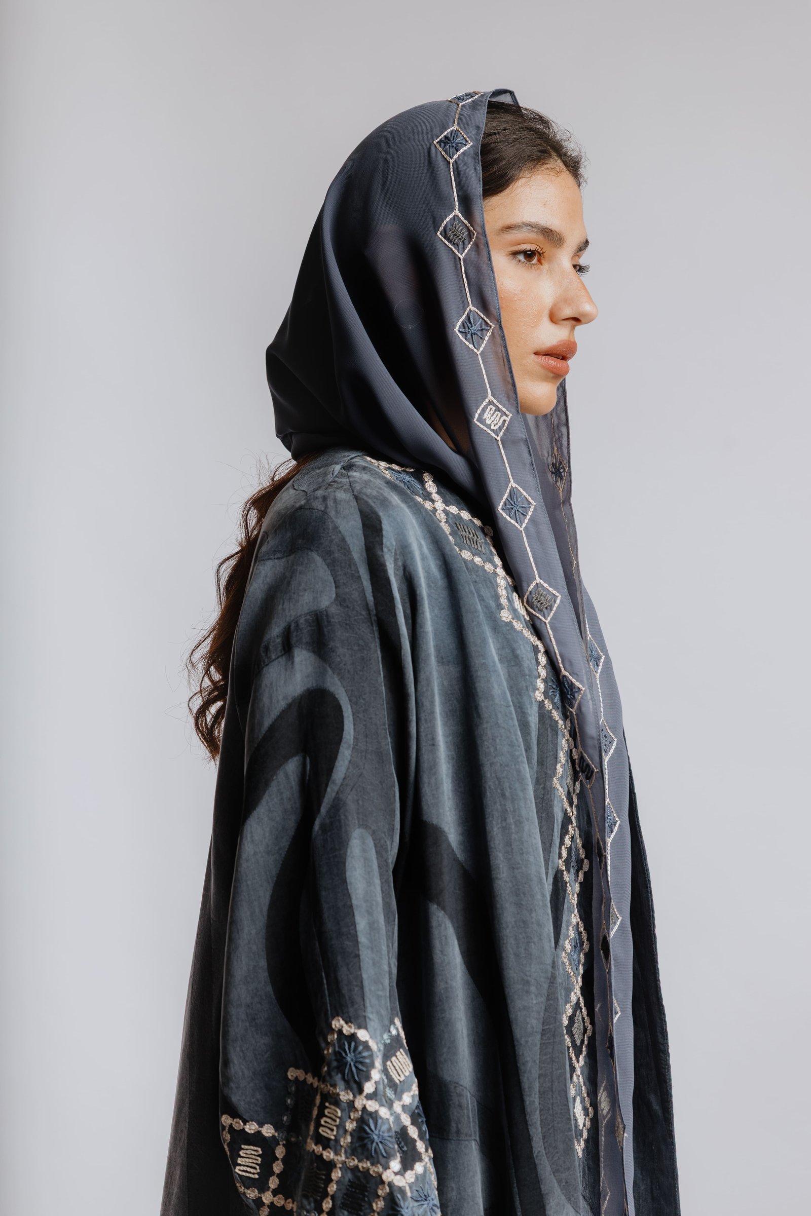 Printed Silk with embroidery - Image 5