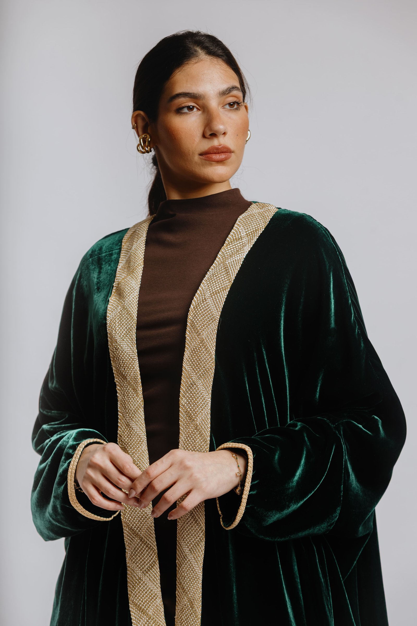  velvet Abaya with embroidery - Image 14