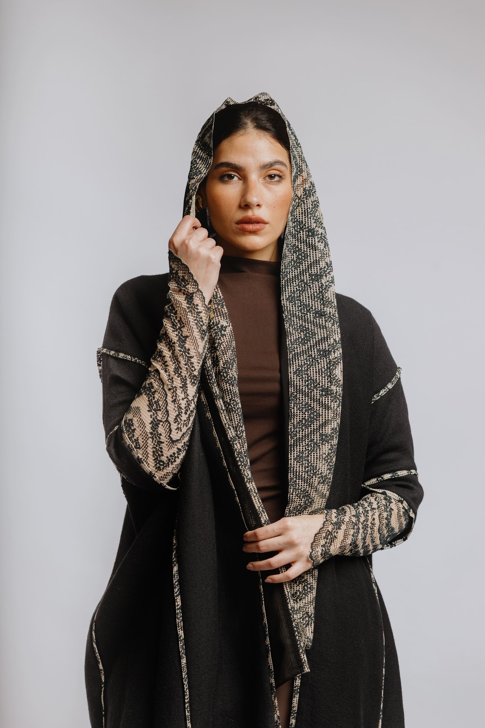 Black with Lace Bisht - Image 6