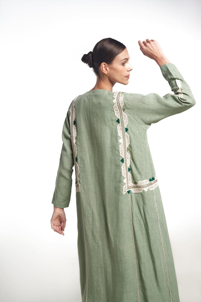 Heritage Geometric Abaya - Image 4