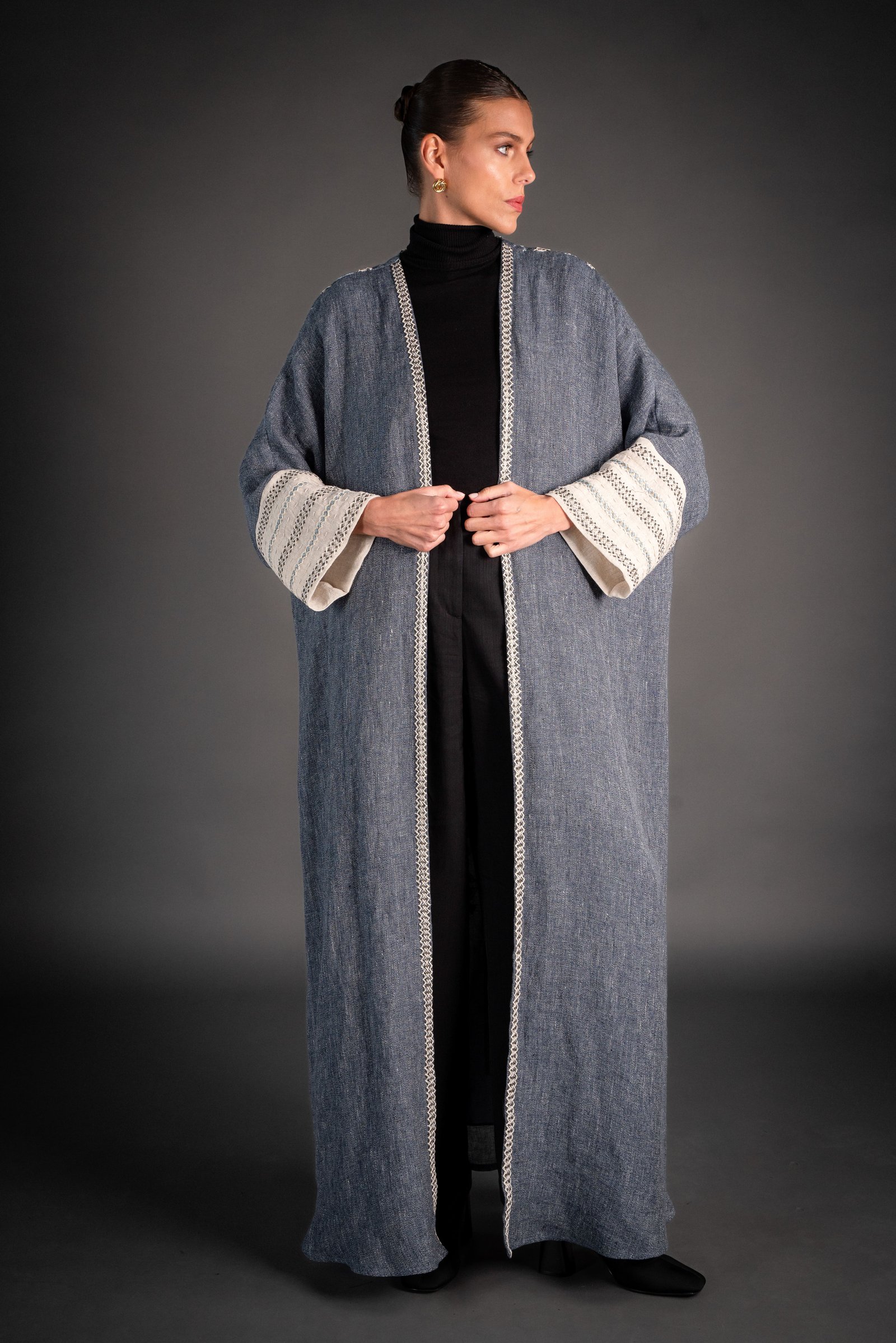 Bisht embroidery on the back and sleeve - Image 3