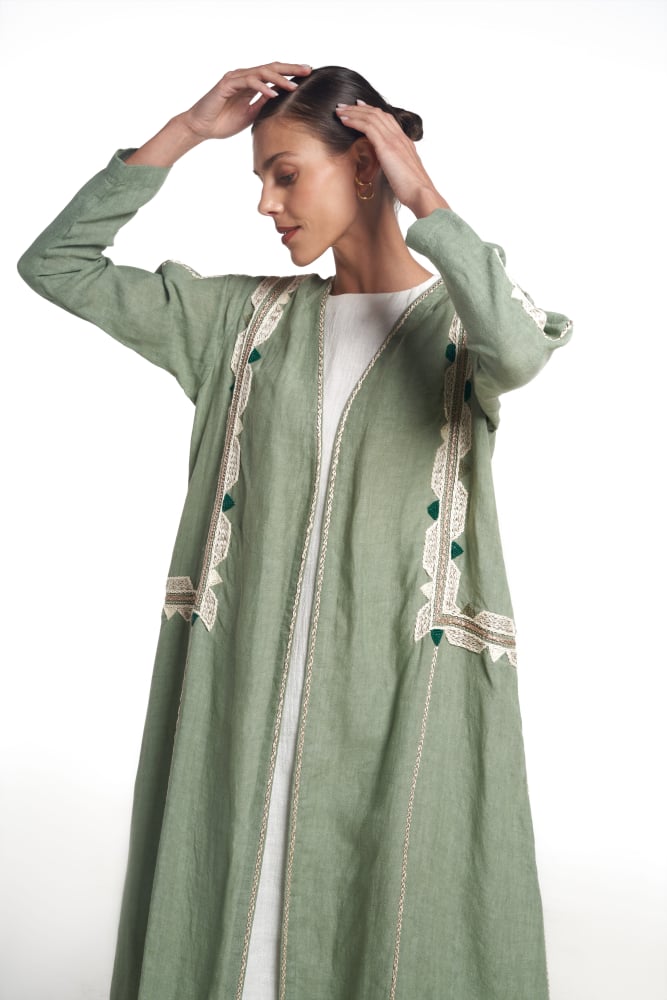 Heritage Geometric Abaya - Image 2