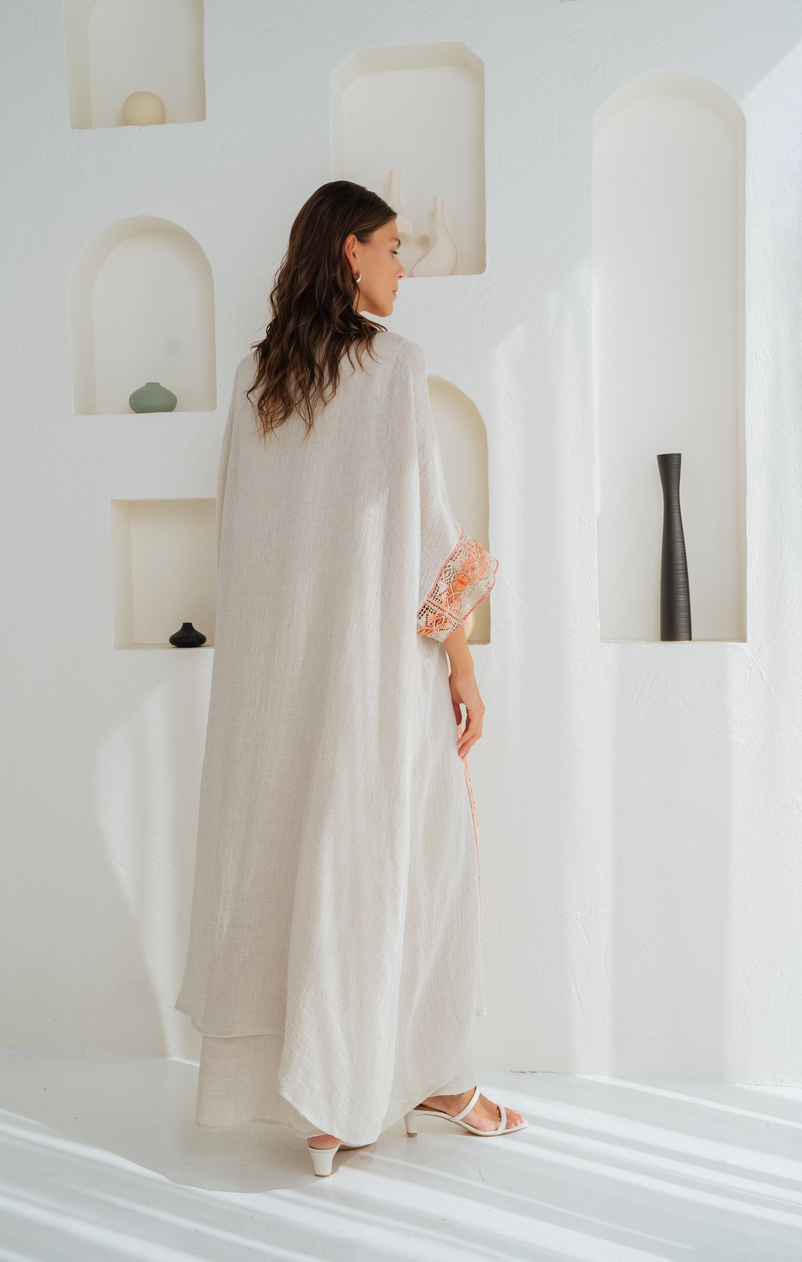 Abaya and Dress Set with Lace - Image 3