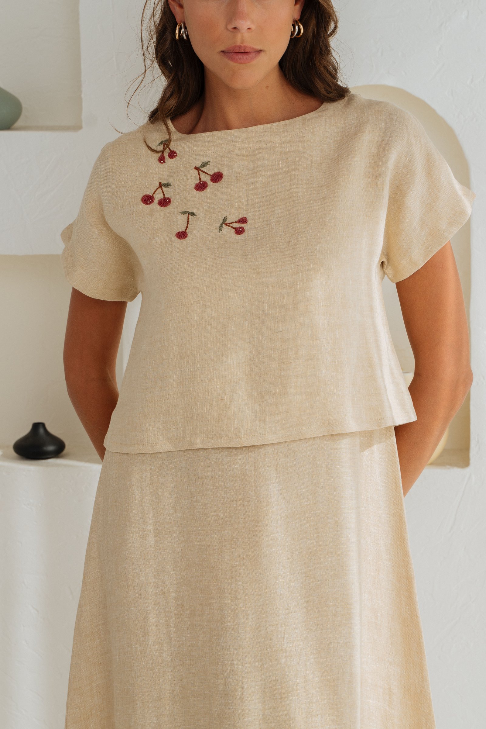 Cherry Embroidery Dress - Image 2