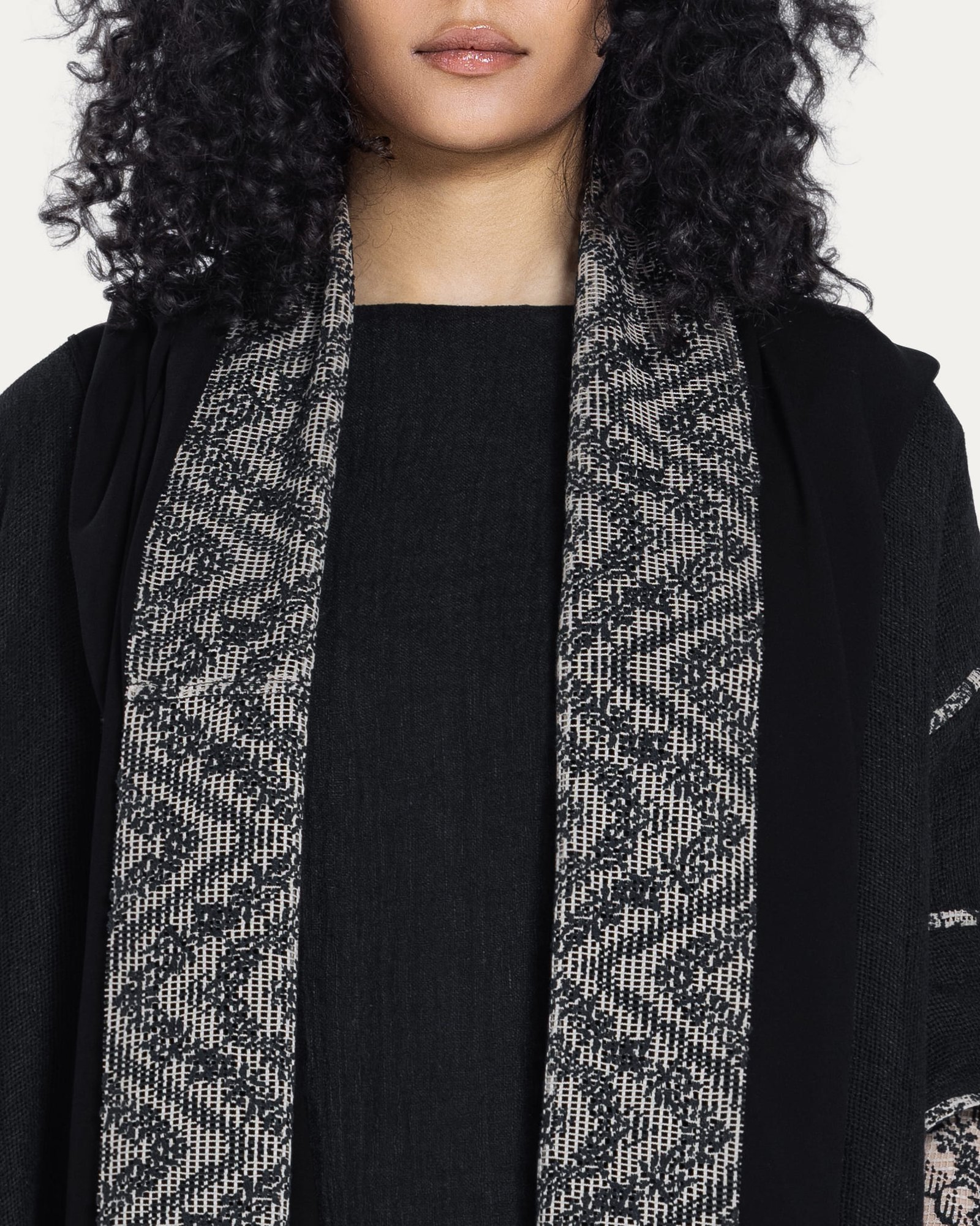 Black with Lace Bisht - Image 1