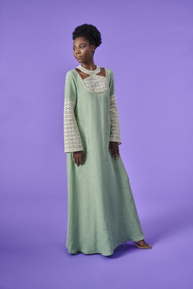  Beaded Stitch on Sleeve and Collar Thobe - Image 1