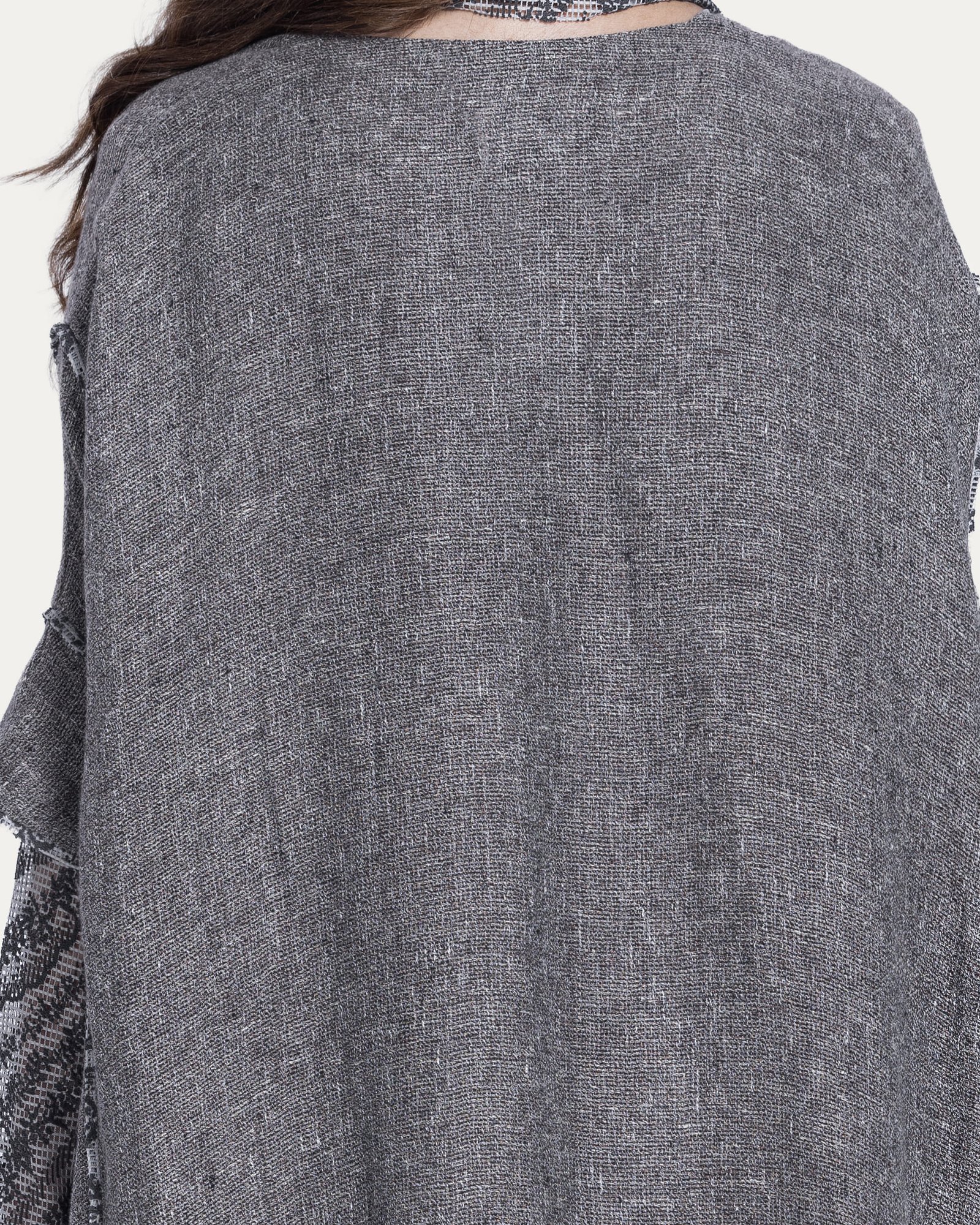 Grey with Lace Bisht - Image 5