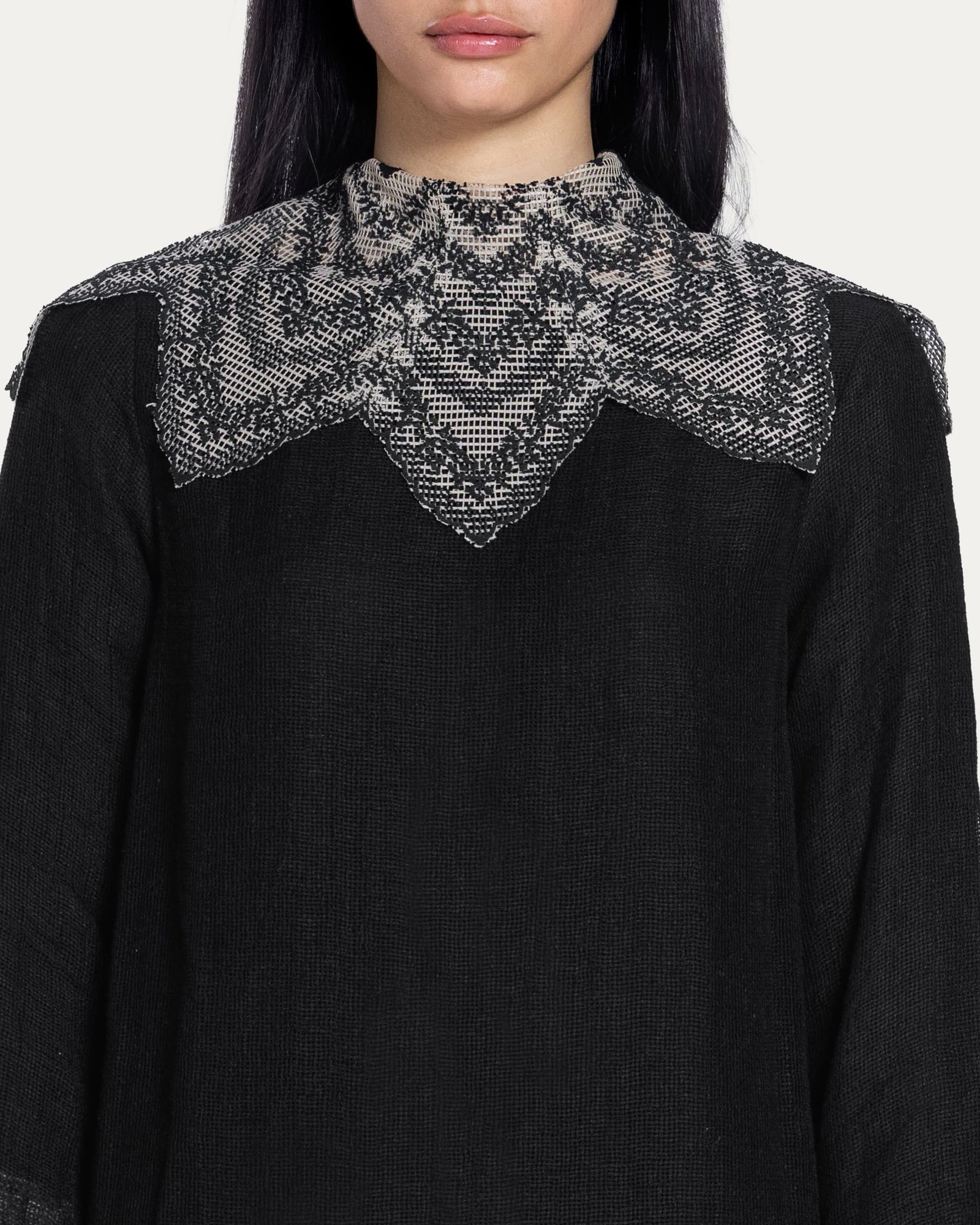 High neck lace cape - Image 1