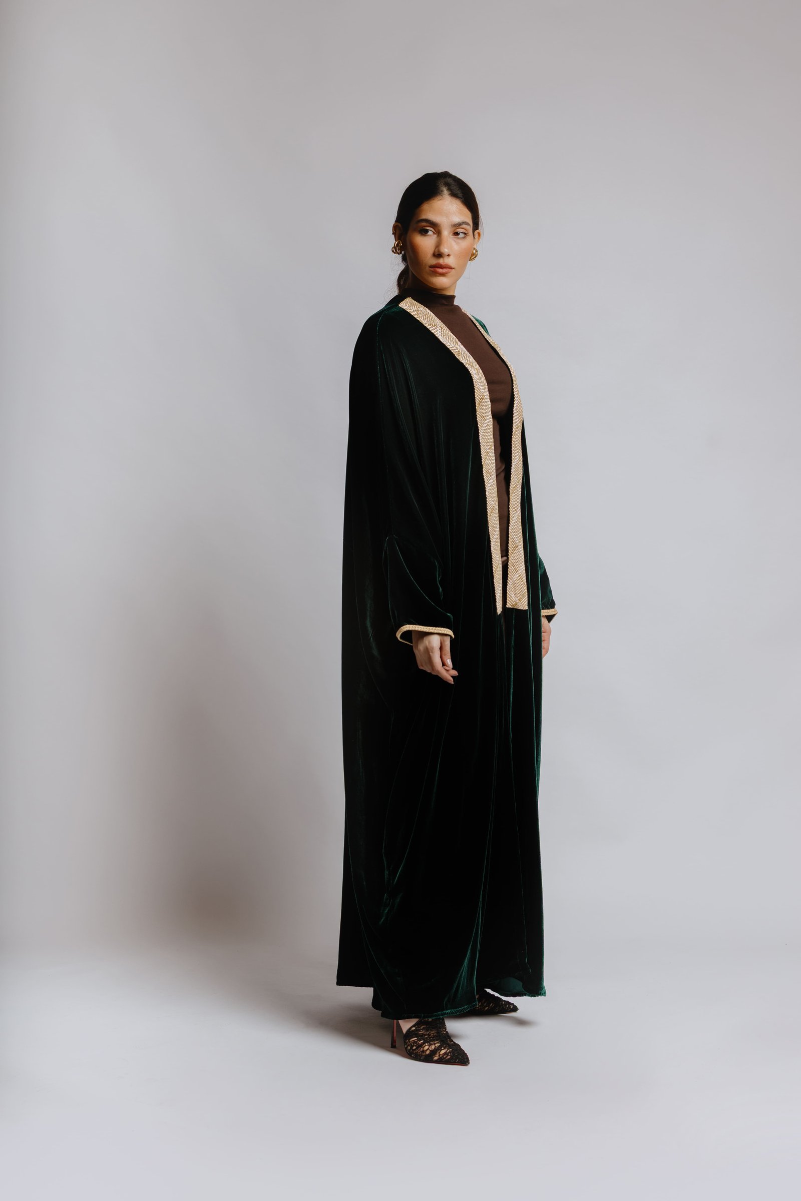  velvet Abaya with embroidery - Image 13