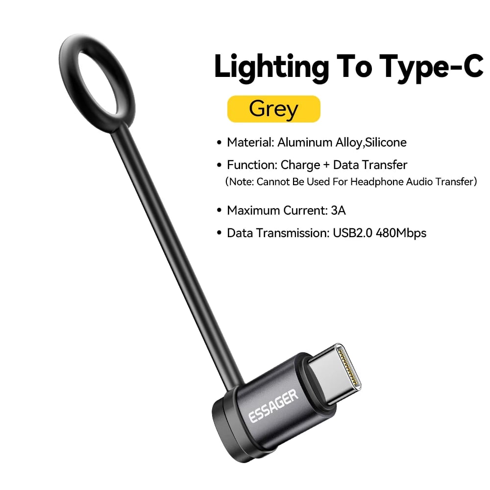 Essager Lighting To Type C Adapter 3A Fast Charging IOS Female to Type-C Male Connector For IPhone 15 14 13 Pro IPad Converter - Image 8