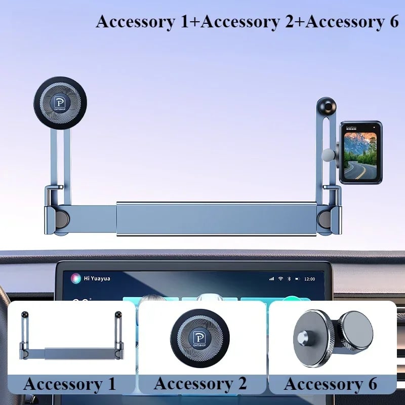 Eary Dual-position Car Screen Phone Holder Metal Bracket 360° Adjustable Stand Fit for Tesla Model 3 Y Highland Car Accessories - Image 22