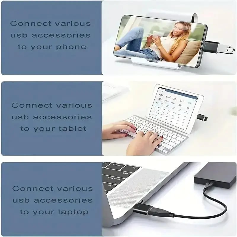 Type-C para USB 3.0 OTG adapter USB to Type-C interface iPhone 15 Samsung S21 Xiaomi Huawei mouse plug tablet adapter - Image 4