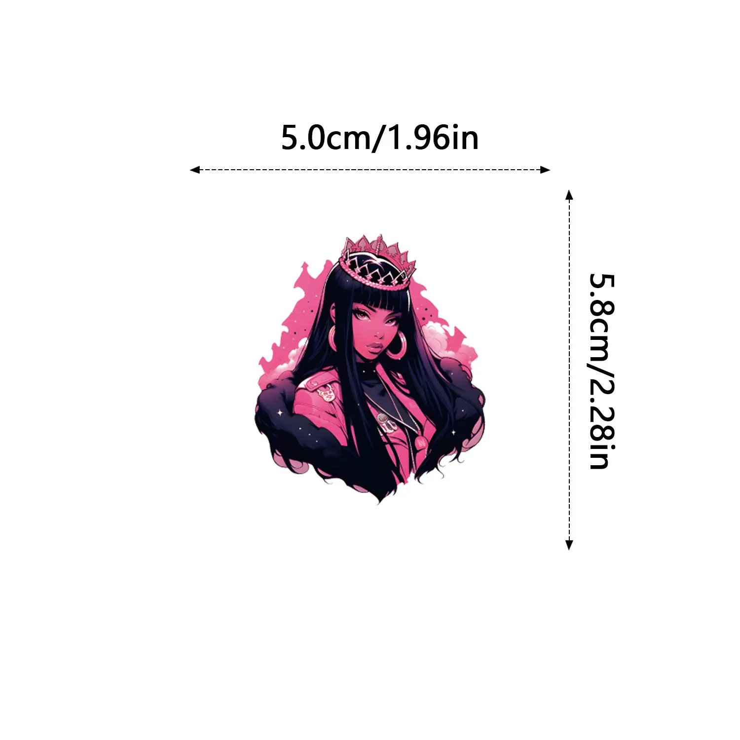 60Pcs/Pack Nicki Minaj Stickers Decals Phone Scrapbook Skateboard Suitcase Refrigerator Graffiti Aesthetic Stickers 100K+ simil - Image 1