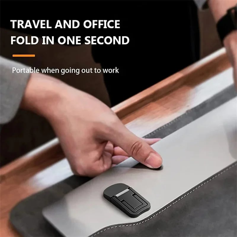 2pcs Mini Portable Zinc Alloy Laptop Stand With 2 Adjustable Angles Foldable Invisible Laptop Riser For Macbook Notebook Lenovo - Image 2