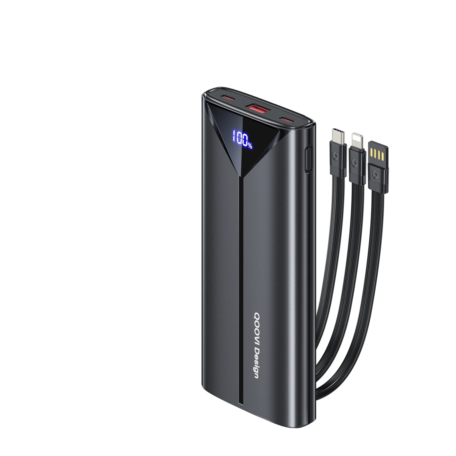 QOOVI 30000mah Power Bank 22.5W Fast Charging Built-in Cable External Large Battery Portable Charger For iPhone Samsung Xiaomi - Image 8