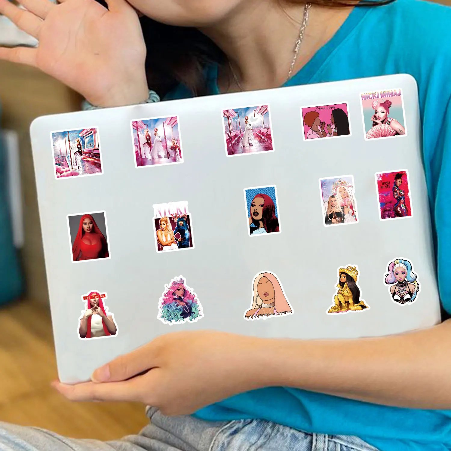60Pcs/Pack Nicki Minaj Stickers Decals Phone Scrapbook Skateboard Suitcase Refrigerator Graffiti Aesthetic Stickers 100K+ simil - Image 3
