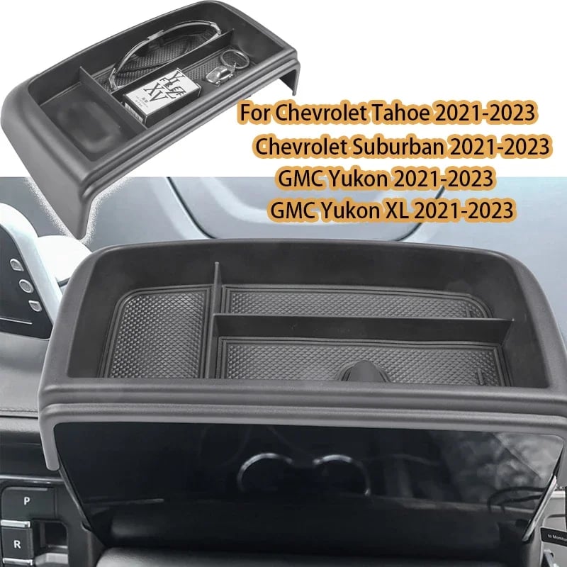 Compatible with 2021-2024 Chevy Tahoe Suburban/GMC Yukon Dashboard Tray Car Center Console Dash Board Organizer ABS Phone Holder - Image 9