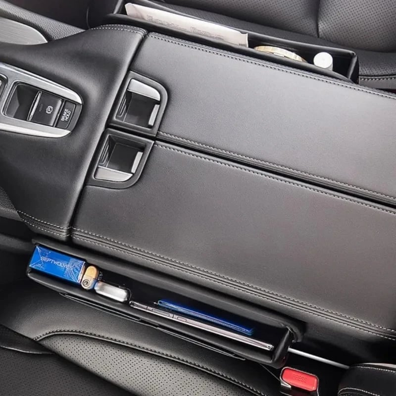 Car Seat Gap Organizer Universal PU Leather Console Side Pocket Auto Crevice Filler Storage Box Interior Accessories - Image 5
