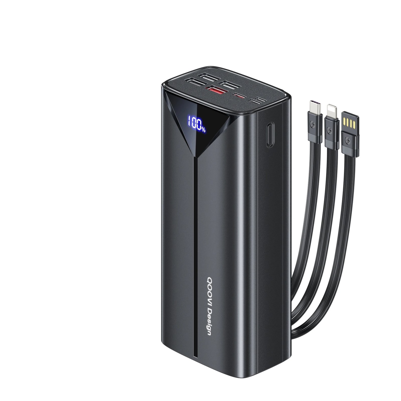 QOOVI 30000mah Power Bank 22.5W Fast Charging Built-in Cable External Large Battery Portable Charger For iPhone Samsung Xiaomi - Image 9