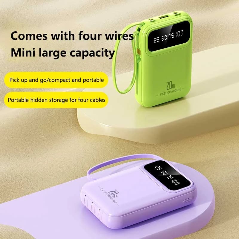 VIVO 500000mAh Capacity Power Bank Large Capacity Super Fast Charging External Battery Built in 4 Wires for iPhone Huawei New - Image 4