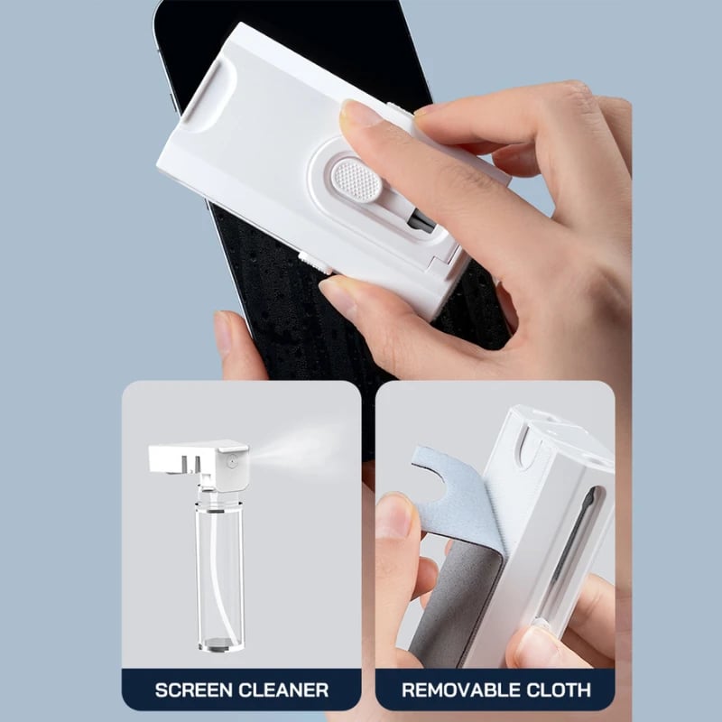 8 IN 1 Cleaning Kit Computer Keyboard Cleaner Brush Earphones Cleaning Pen For Headset iPad Phones Cleaning Tools Keycap Puller - Image 3